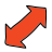 doodle style arrow both directions right icon