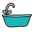 doodle style bath icon