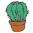Cactus en pot icon
