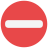 infographic style no entry icon