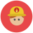 infographic style firefighter icon