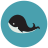 infographic style whale icon