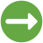 infographic style right arrow icon