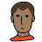 doodle style male user icon