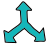 doodle style arrow up left right icon