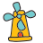 doodle style windmill icon