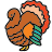 doodle style turkeycock icon