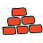 doodle style brick wall icon