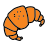 doodle style croissant icon