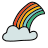 doodle style regenbogen icon