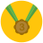 infographic style medal third place icon