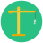 infographic style tower crane icon