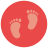 infographic style baby footprint icon