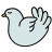 doodle style dove icon