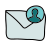 doodle style mail contact icon