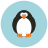 infographic style penguin icon