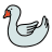 doodle style swan icon