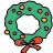 doodle style weihnachtskranz icon