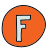 doodle style circled f icon