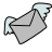 doodle style mail with wings icon
