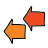 doodle style double left arrows icon