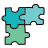 doodle style big puzzle icon