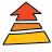 doodle style up direction arrow icon