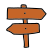 doodle style signpost tourist icon