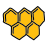 doodle style honeycombs icon