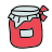 doodle style berry jam icon