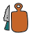doodle style cutting board icon