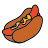 doodle style 핫도그 icon