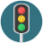infographic style traffic light icon