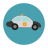infographic style police car icon