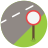 infographic style road closed icon