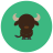 infographic style bull icon