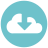 infographic style download from cloud icon