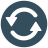 infographic style update left rotation icon