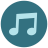 infographic style musical note icon
