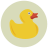 infographic style rubber duck icon