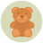 infographic style teddy bear icon