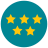 infographic style five of five icon