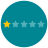 infographic style one of five stars icon