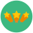 infographic style 3 star hotel icon