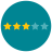 infographic style three of five stars icon