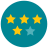 infographic style four of five icon