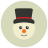 infographic style schneemann icon