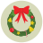 infographic style weihnachtskranz icon