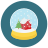 infographic style snow globe icon