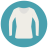 infographic style long sleeve icon